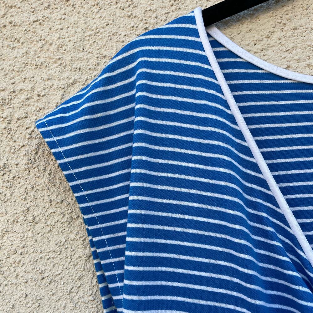 Vintage Sprouts Vicky Vaughn Sailor Dress S/M Blue White - Picture 3 of 9